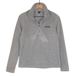 PATAGONIA Quarter Zip Sweater Gray Women's Sz S Gray Cozy Sherpa *Read